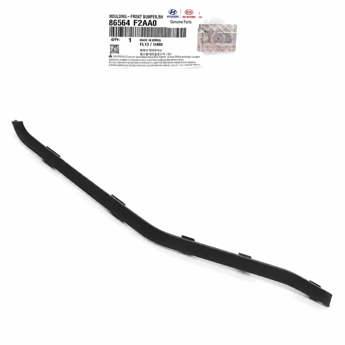 Genuine 86564-F2AA0 Front Bumper Lower Molding Right For Hyundai Elantra 2019-2020