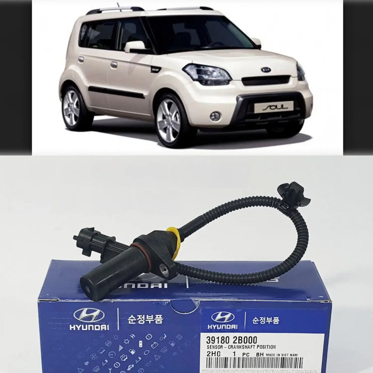 391802B000 Crankshaft Position Sensor For Kia Soul CEED 2008+