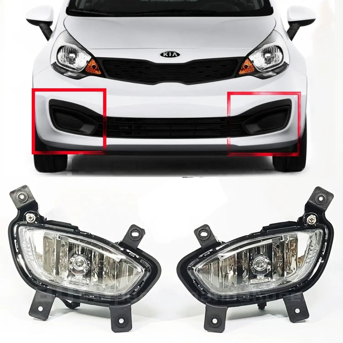 922011W000 922021W000 Fog Lamp Front Left Right 2EA Kia Rio SEDAN 2012-2015