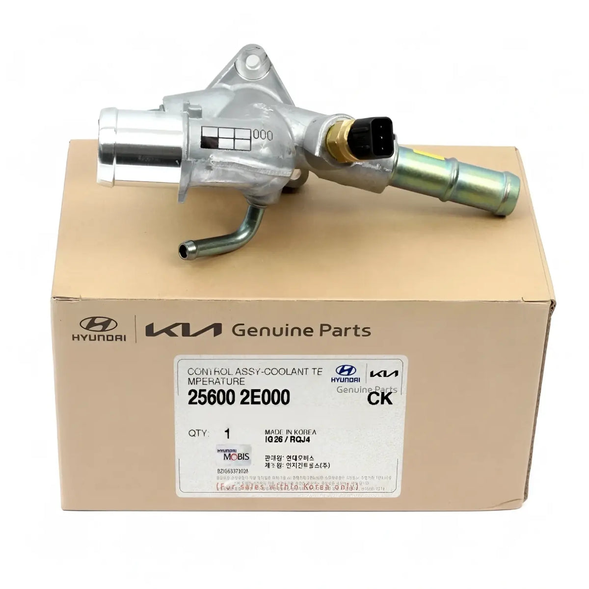 Fast Genuine 256002E000 Water Outlet w/ Sensor For Kia 2012-2019