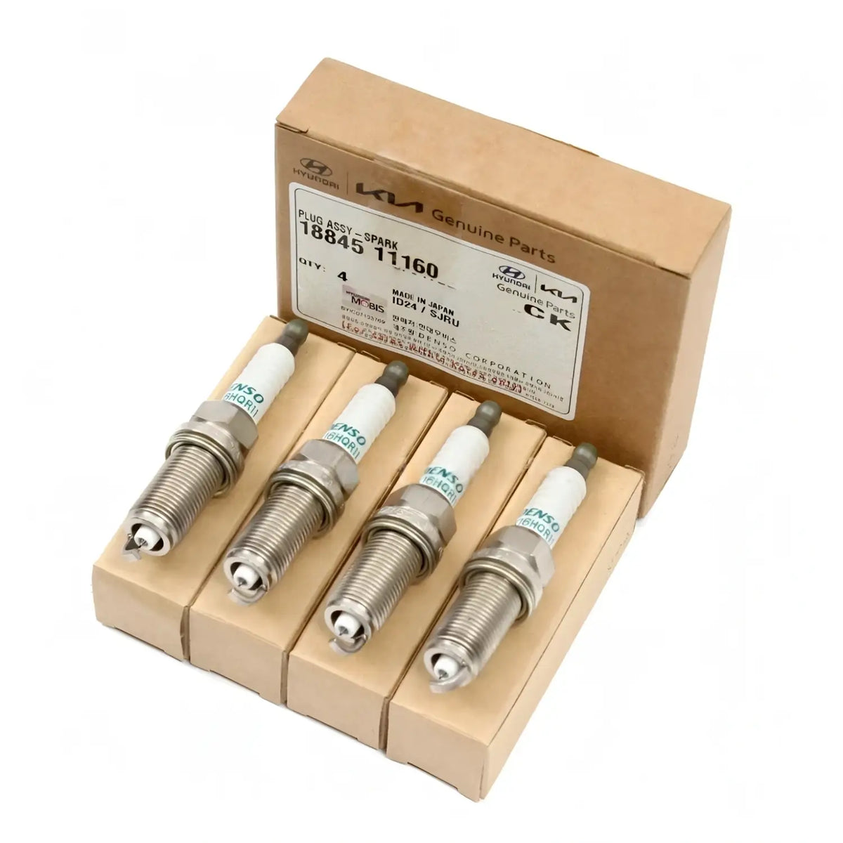 Genuine 1884511160 Spark Plug 4pcs For Santa Fe Sonata Tucson Forte Optima