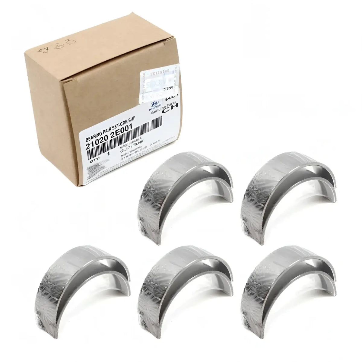 Genuine 210202E001 Crankshaft Main Bearings 5PCS For Kia 1.8L 2.0L 2017-2023