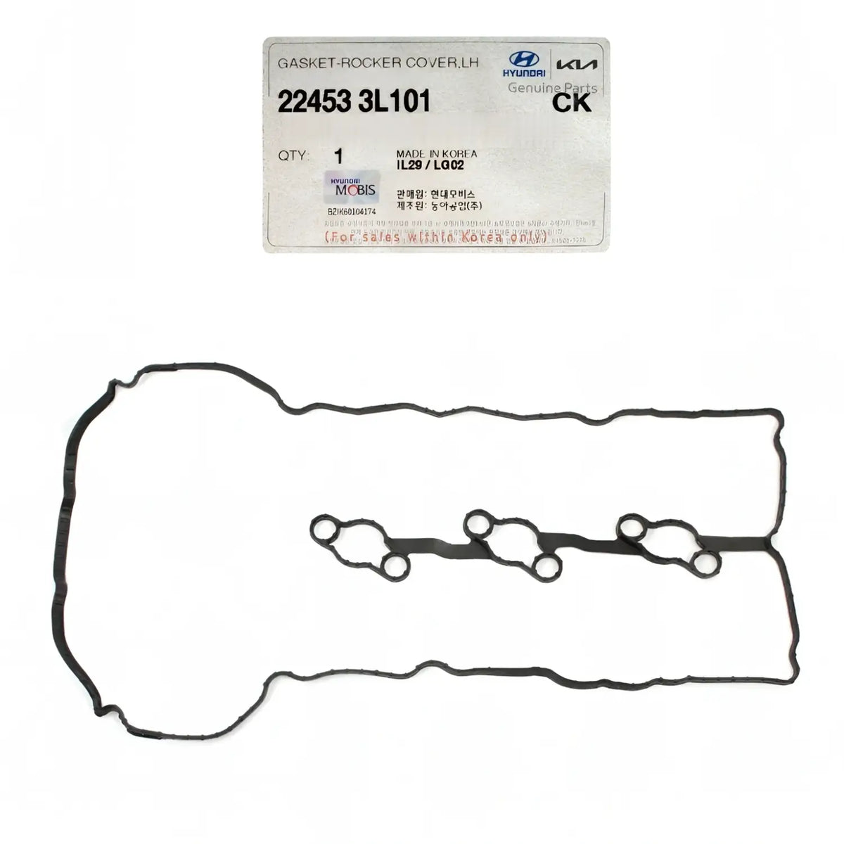 Genuine 224533L101 Valve Cover Gasket Left LH For Genesis Hyundai Kia V6 2017-2025