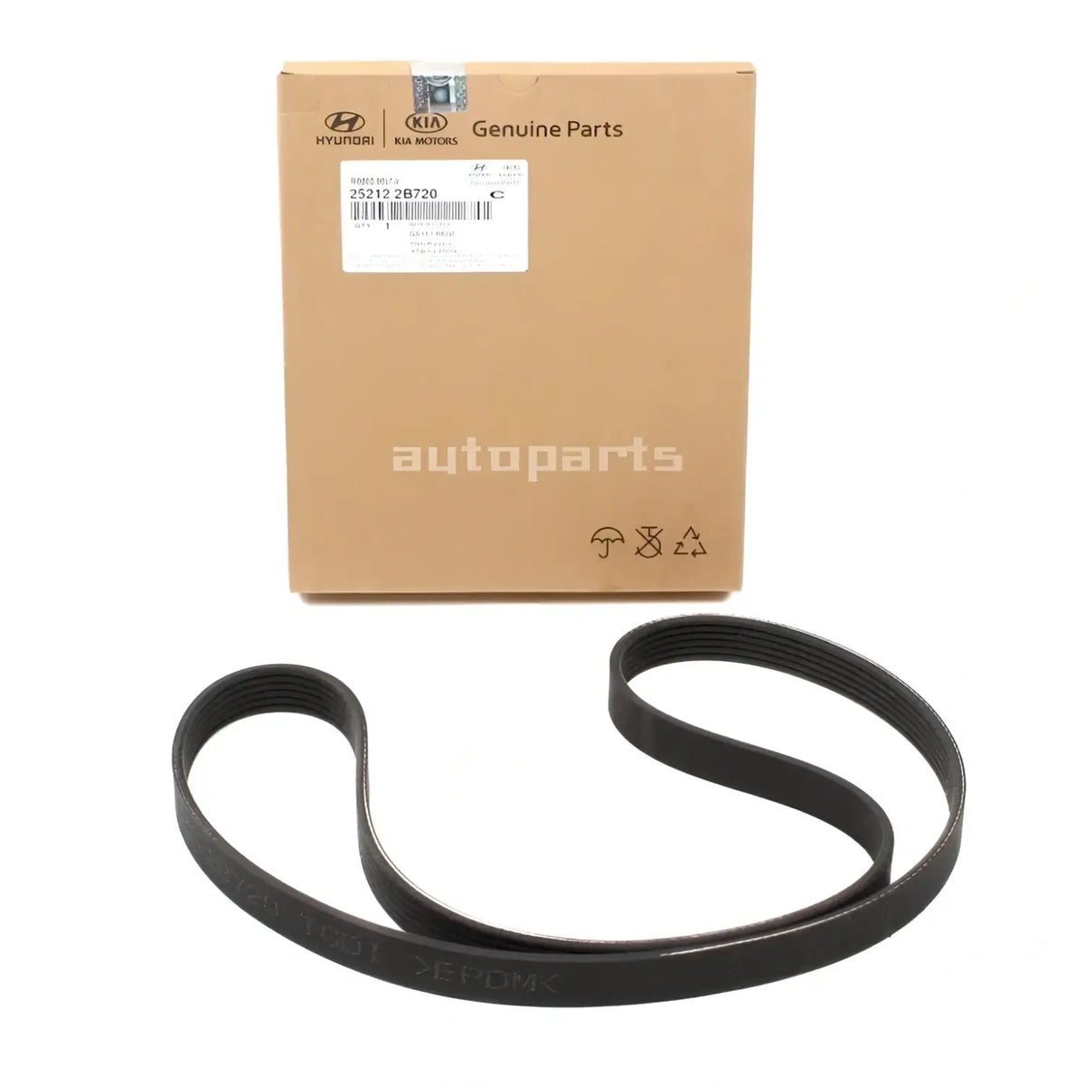 Genuine 252122B720 Serpentine Belt For Elantra Sonata Tucson Veloster 1.6L 13-20