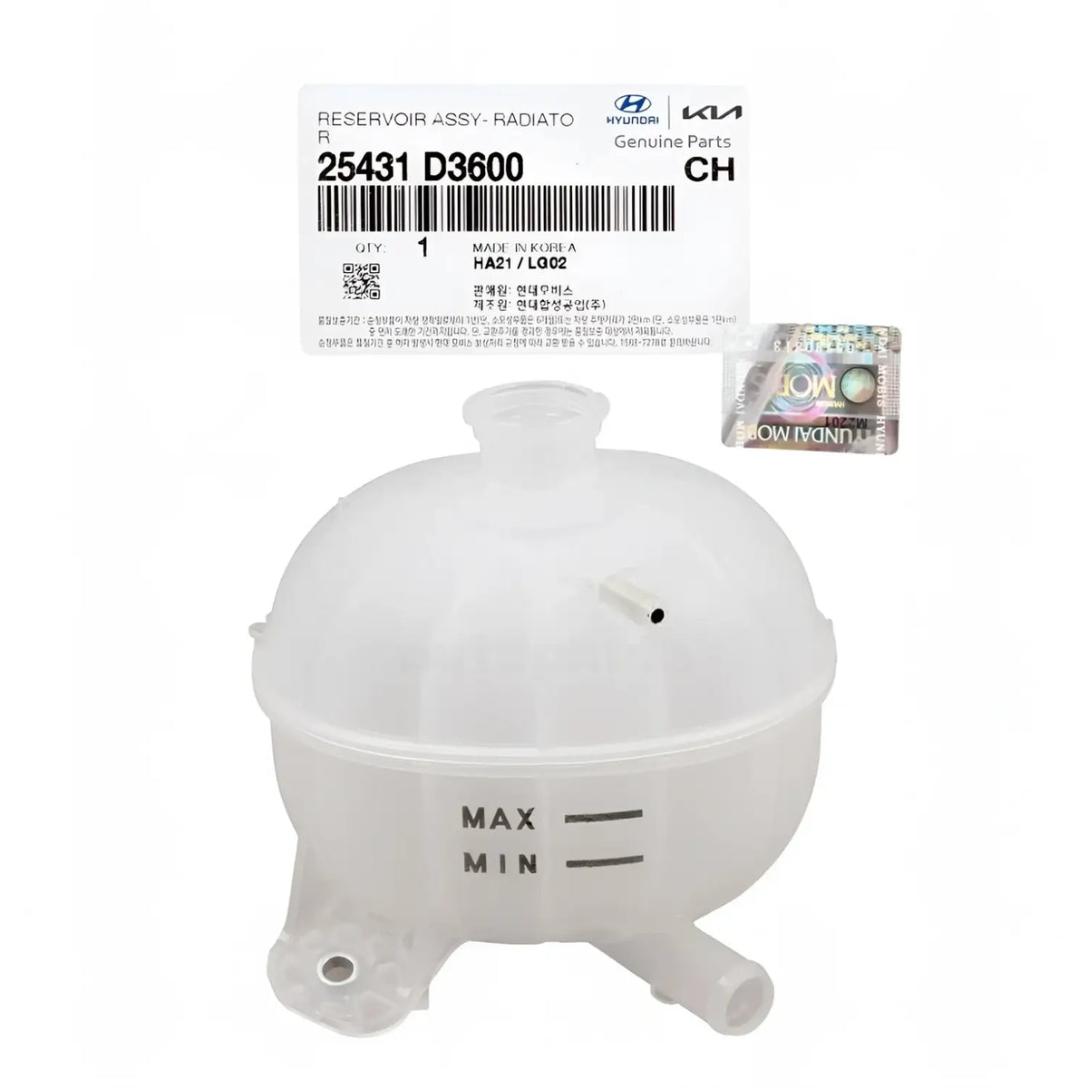 Genuine 25431D3600 Engine Coolant Reservoir Tank For Hyundai Tucson 2016-2021