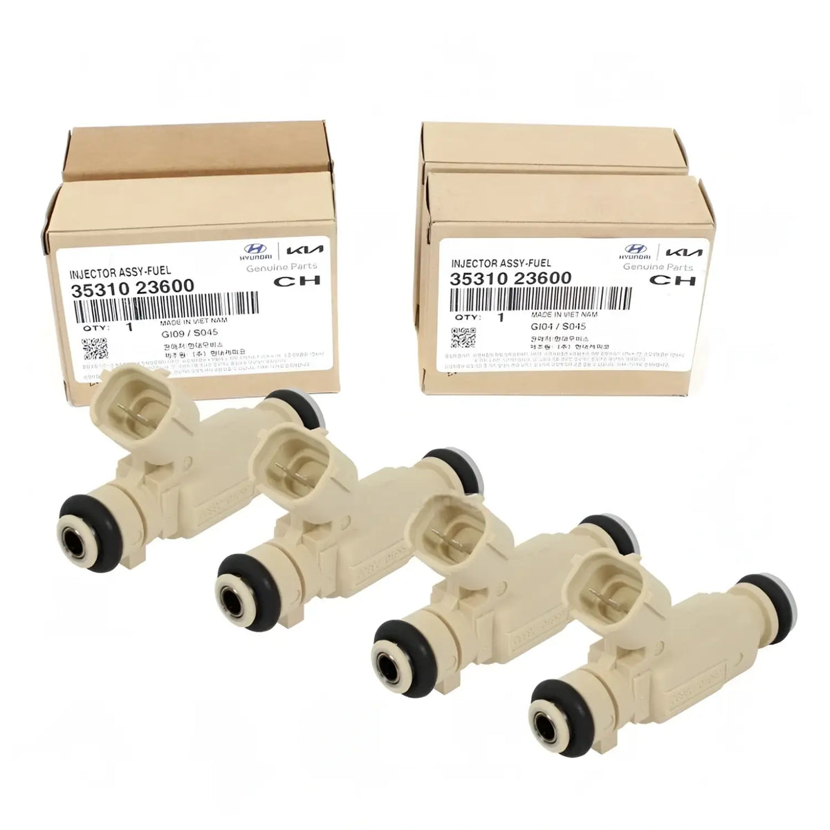 Genuine 3531023600 Fuel Injector 4EA For Hyundai Kia 2.0L 2.7L 2002-2010