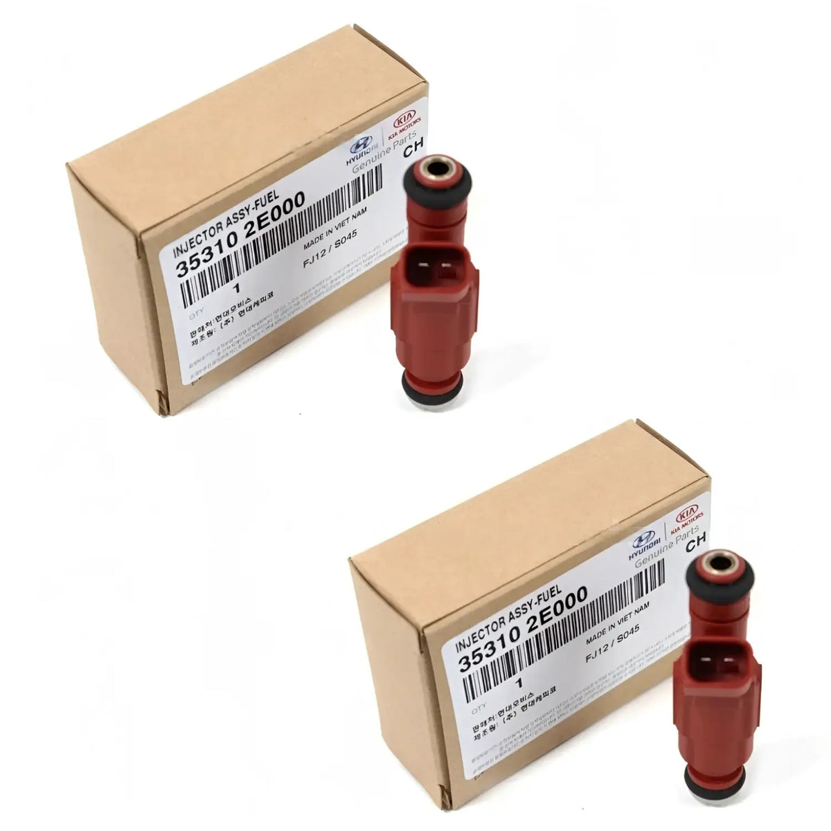 Genuine 353102E000 Fuel Injector 2EA For Elantra Kona Veloster Forte Soul 11-23