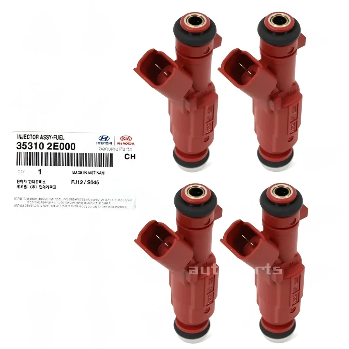 Genuine 353102E000 Fuel Injector 4EA For Elantra Kona Veloster Forte Soul 11-23