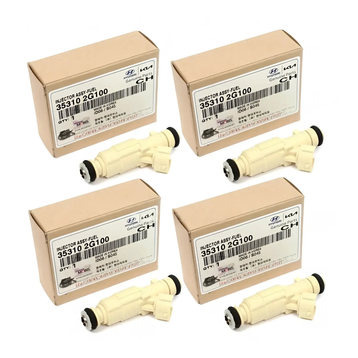 Genuine 353102G100 Fuel Injector 4PCS For Hyundai Tucson Kia Forte 2.0L 2010-2015