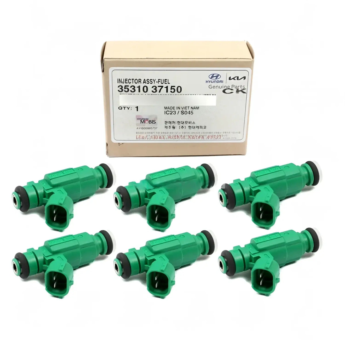 Genuine 3531037150 Fuel Injector 6EA For Hyundai Kia 1.6L 2.5L 2.7L 1999-2011
