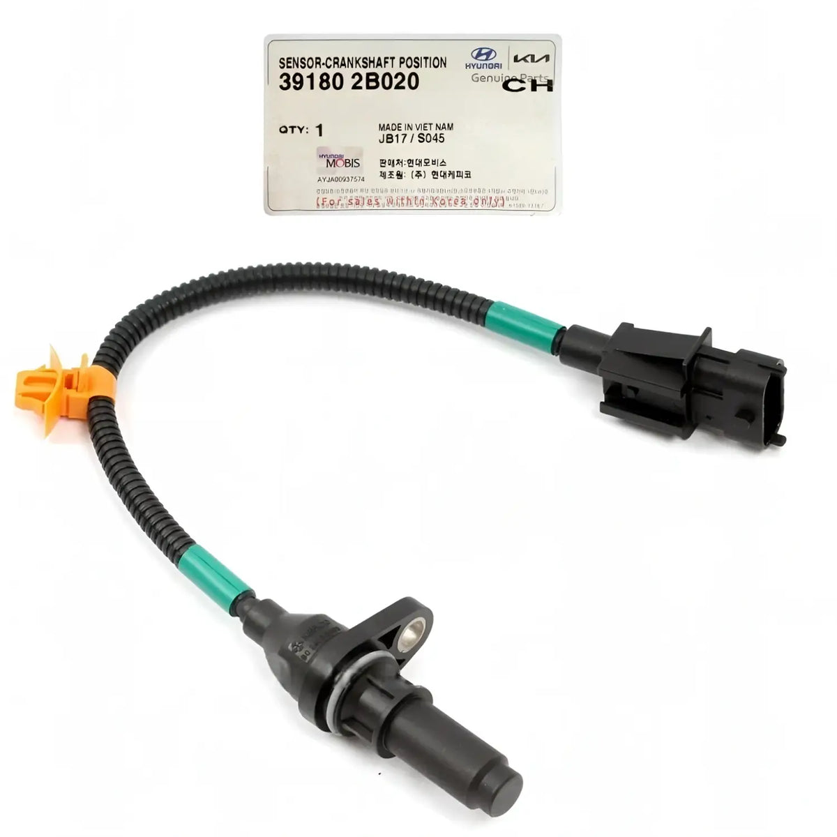 Genuine 391802B020 Crankshaft Position Sensor For Kia Rio 2012-2017 Soul 2012-2016