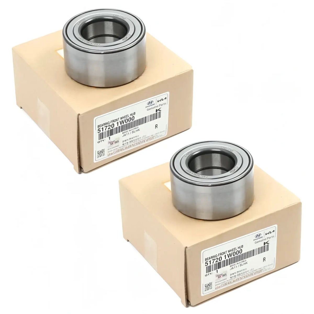 Genuine 517201W000 Front Wheel Hub Bearings 2PCS - 1SET For Kia Rio 2012-2017