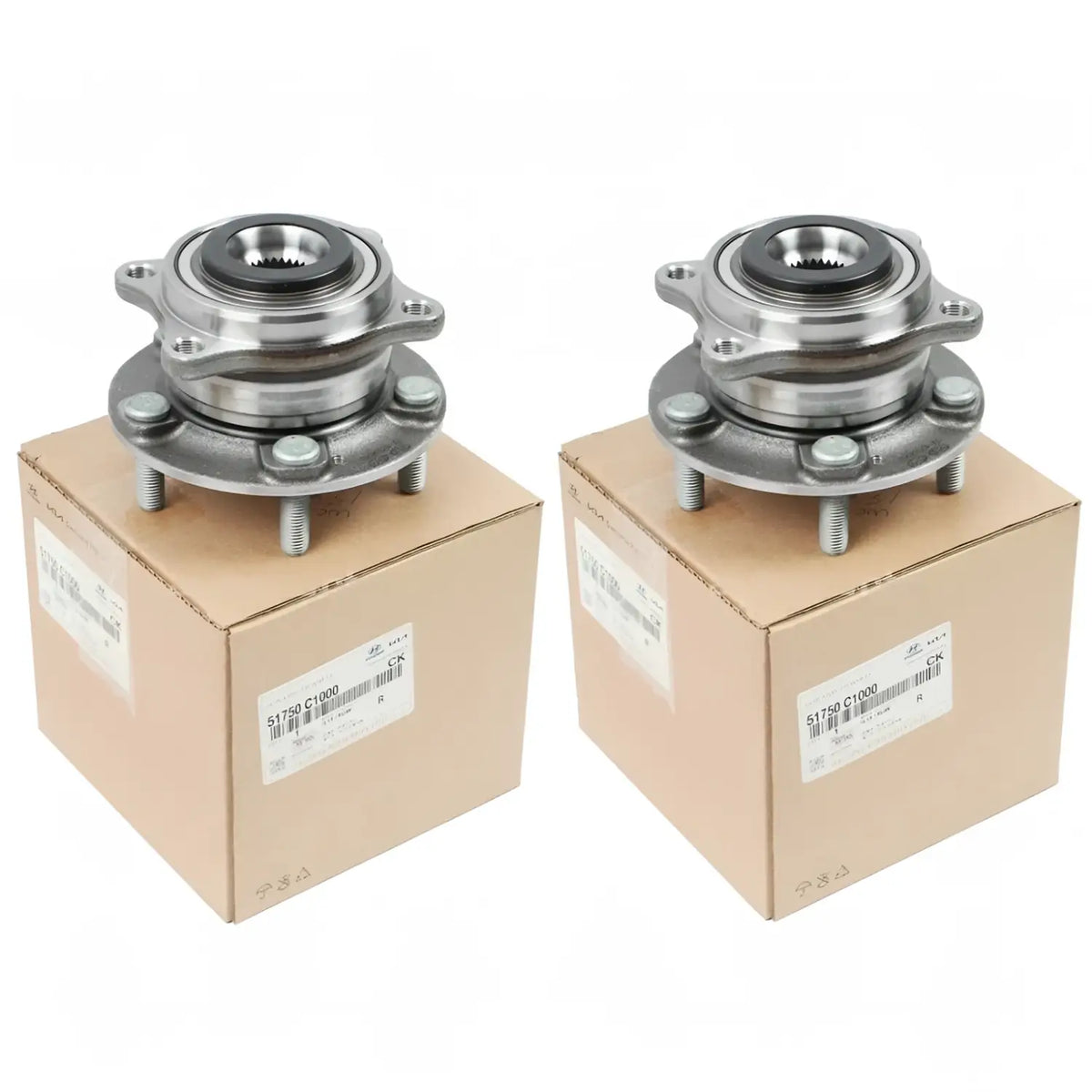 Genuine 51750C1000 FRONT Wheel Hub & Bearing 2PCS For Hyundai & Kia 2015-2023
