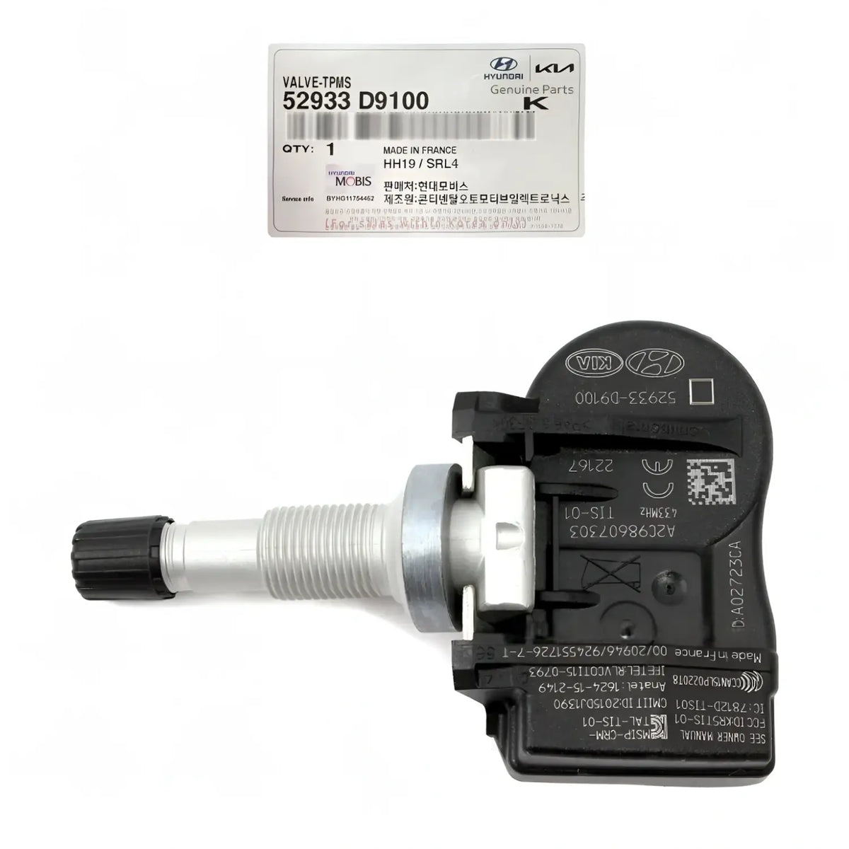 Genuine 52933D9100 Tire Pressure Monitor Sensor For Hyundai Ioniq Elantra 16-21