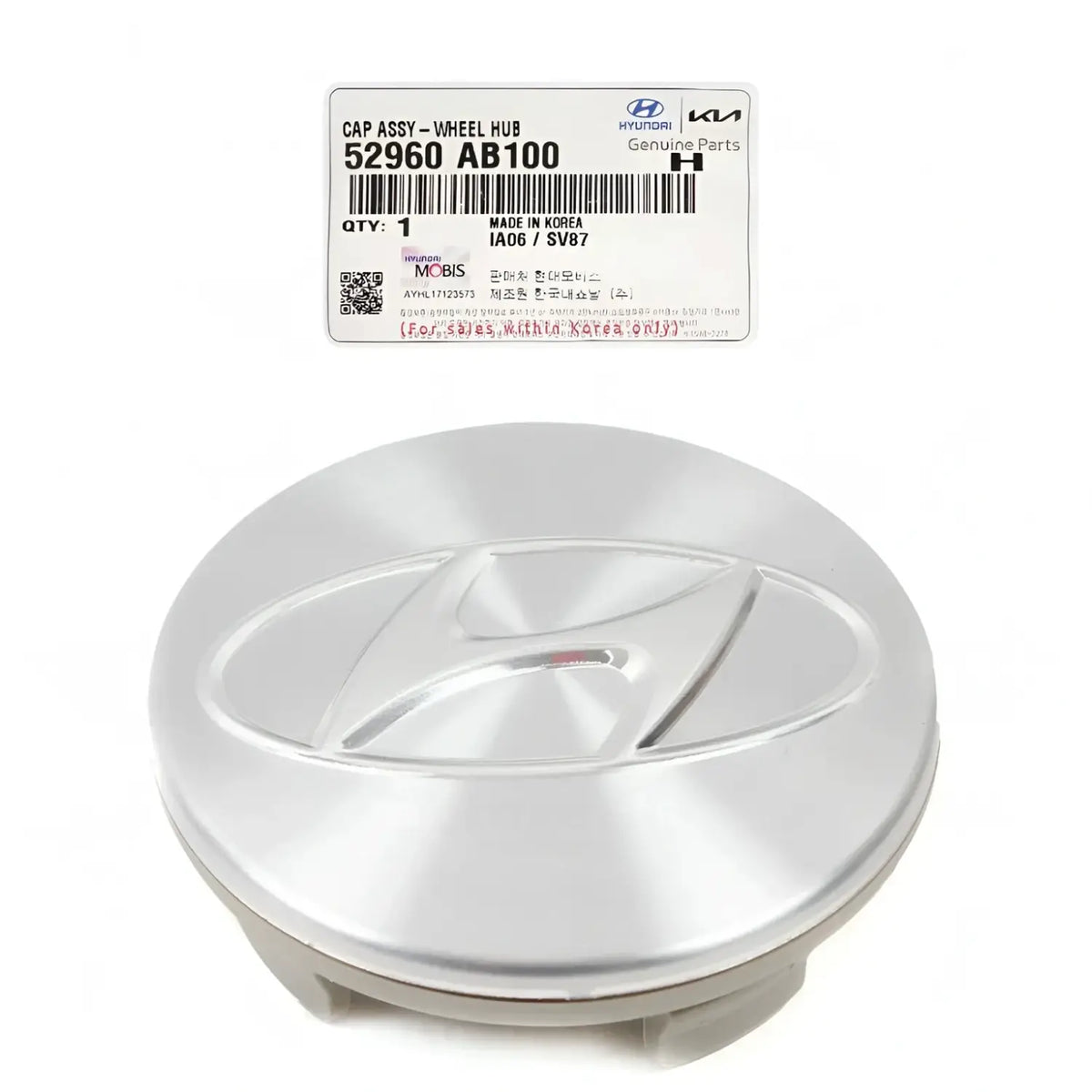 Genuine 52960AB100 Aluminum Wheel Center Cap 15" For Hyundai Elantra 2021-2023