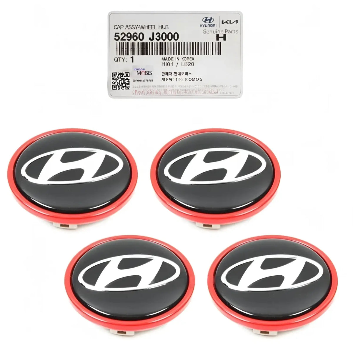 Genuine 52960J3000 Aluminum Wheel Center Cap 18" 4ea For Hyundai Veloster 19-21