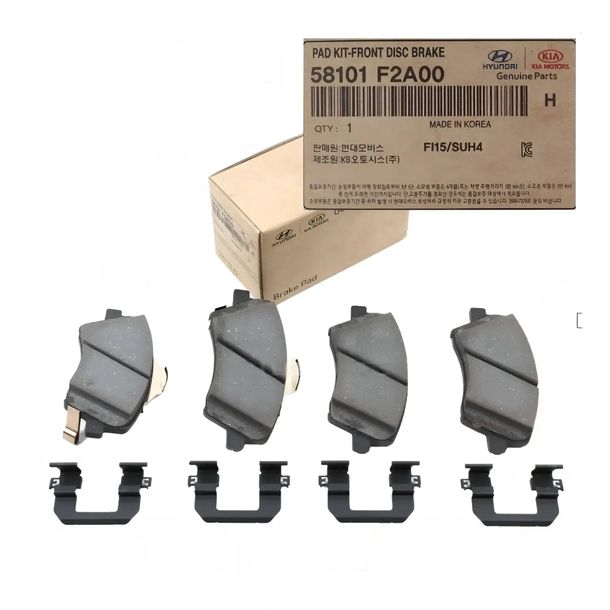 Genuine 58101F2A00 Front Disc Brake Pads For Hyundai Elantra with O Sport 2017-2020