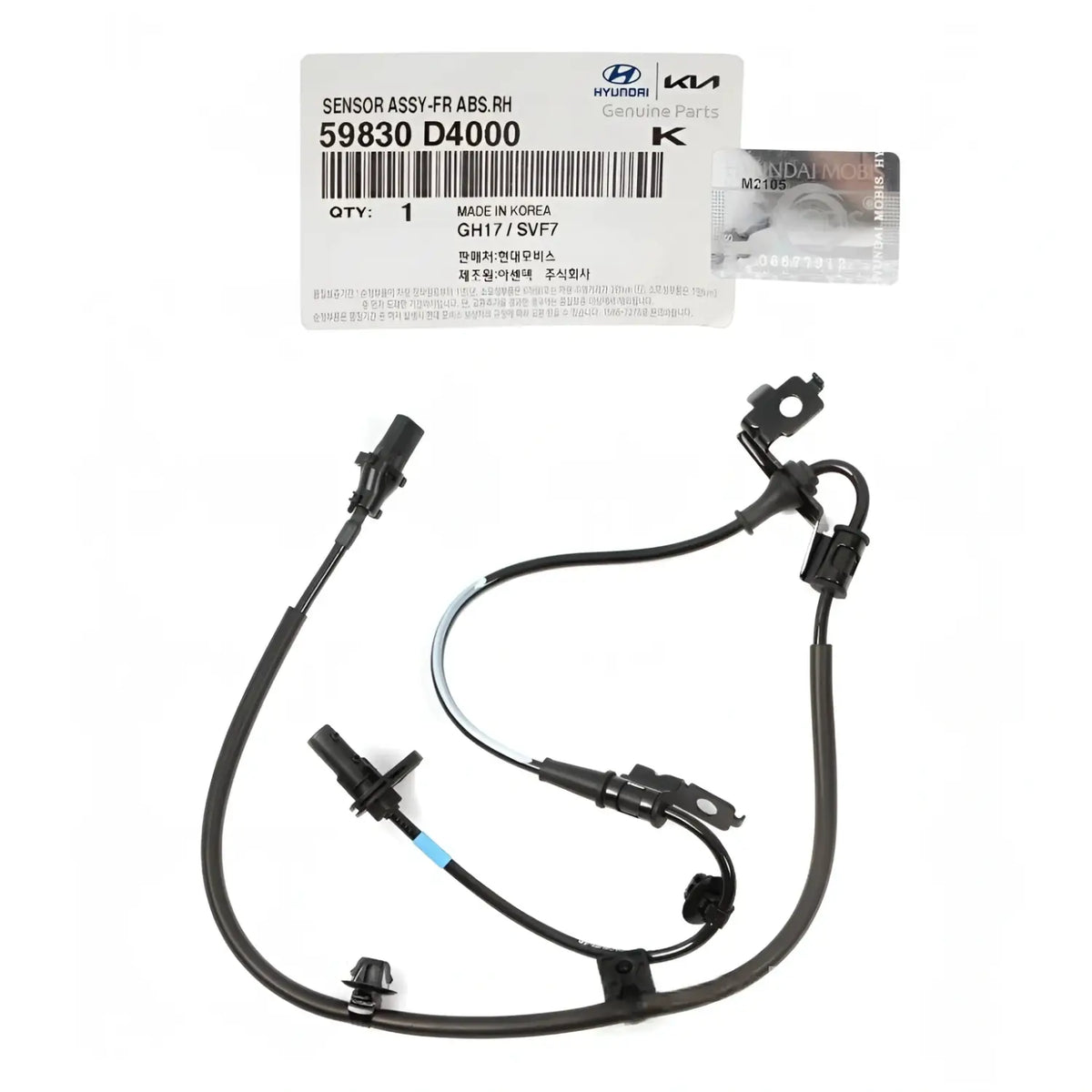 Genuine 59830D4000 ABS Wheel Speed Sensor Front Right For Kia Optima 2016-2020