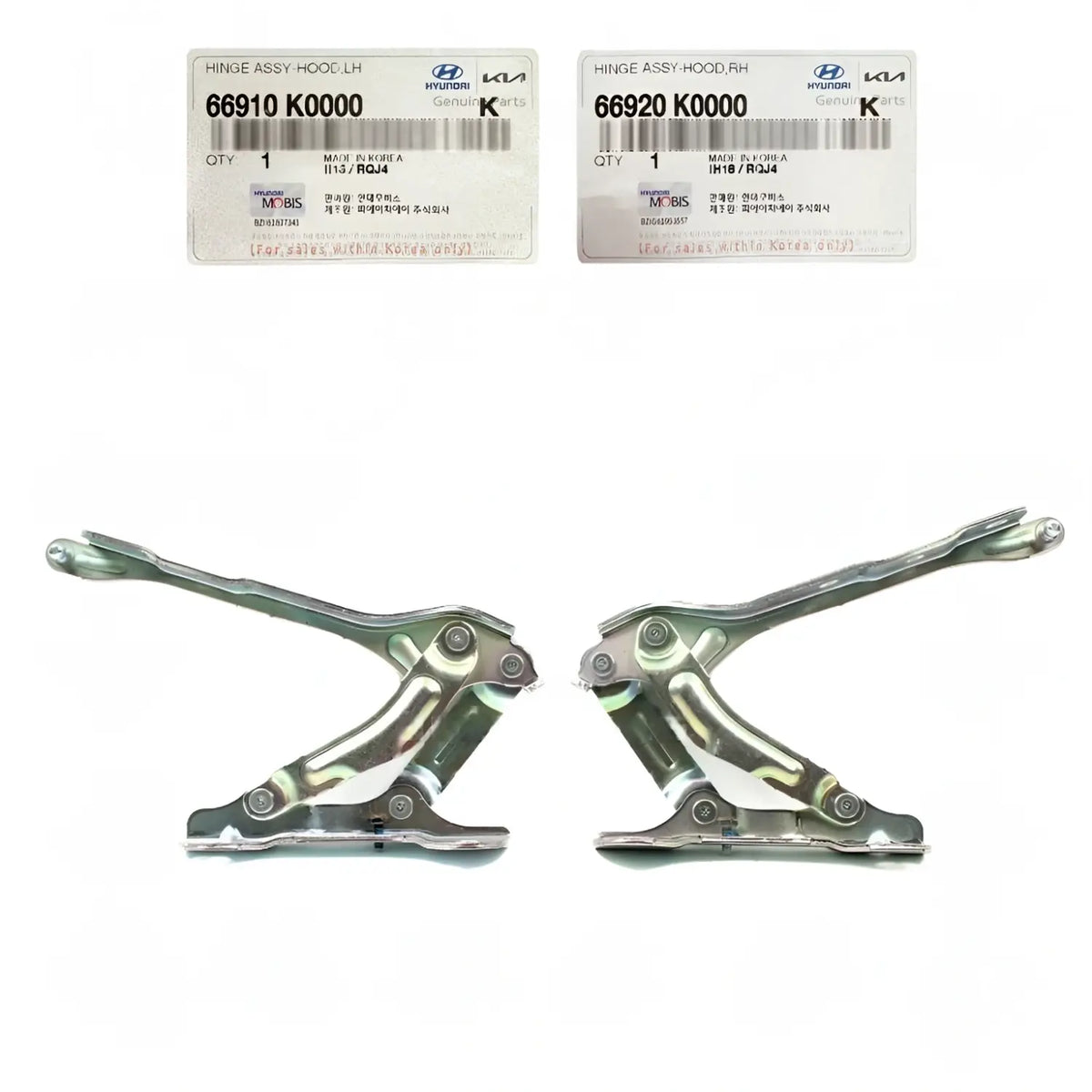 Genuine 66910K0000 66920K0000 Front Hood Hinge Left Right 2EA For Kia Soul 20-24