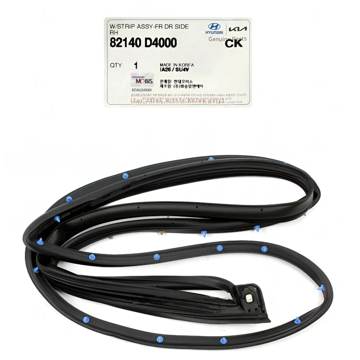 Genuine 82140D4000 Front Door Weather-Strip Right RH For Kia Optima 2016-2020