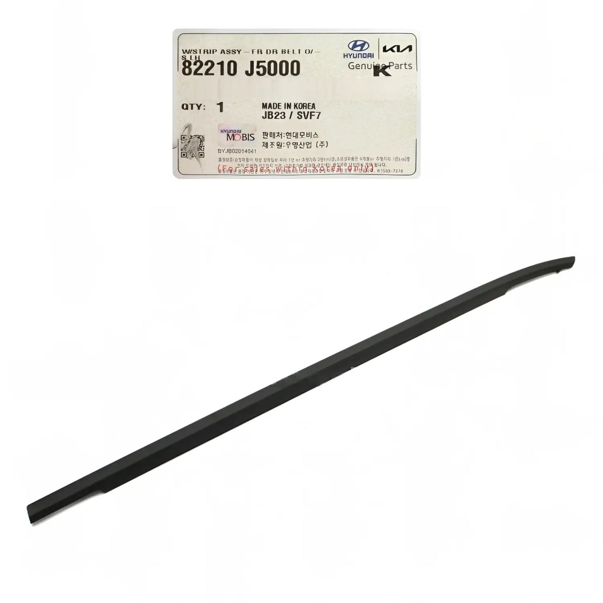 Genuine 82210J5000 Front Door Window Belt Molding Left For Kia Stinger 2018-2023