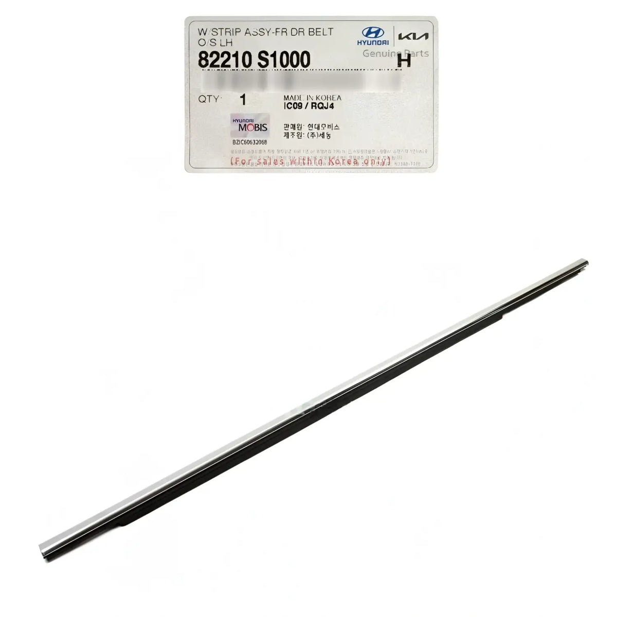 Genuine 82210S1000 Front Side Door Window Belt Molding Left For Santa Fe 2019-2020