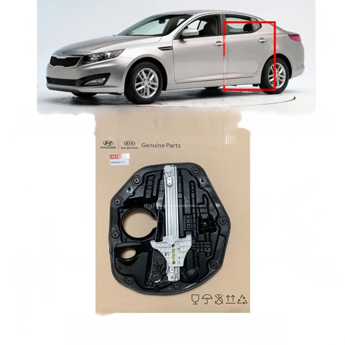 Genuine 834712T000 Rear Door Left Power Window Regulator For Kia Optima 2011-2015