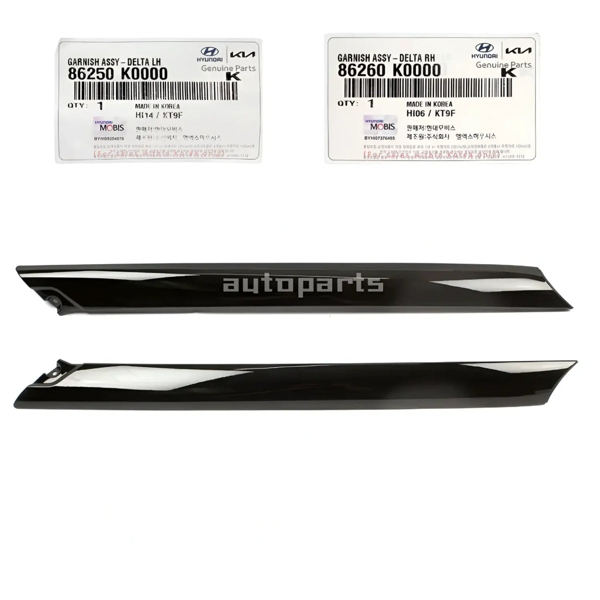 Genuine 86250K0000 86260K0000 A-Pillar Trim Panel Left Right For Kia Soul 20-23