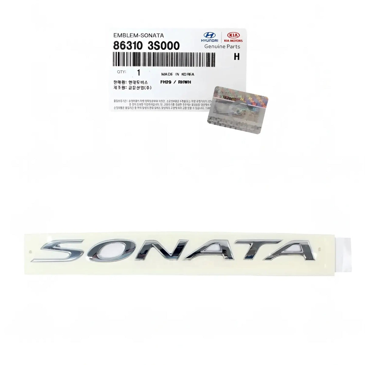 Genuine 863103S000 Rear Sonata Logo Emblem For Hyundai Sonata 2011-2014