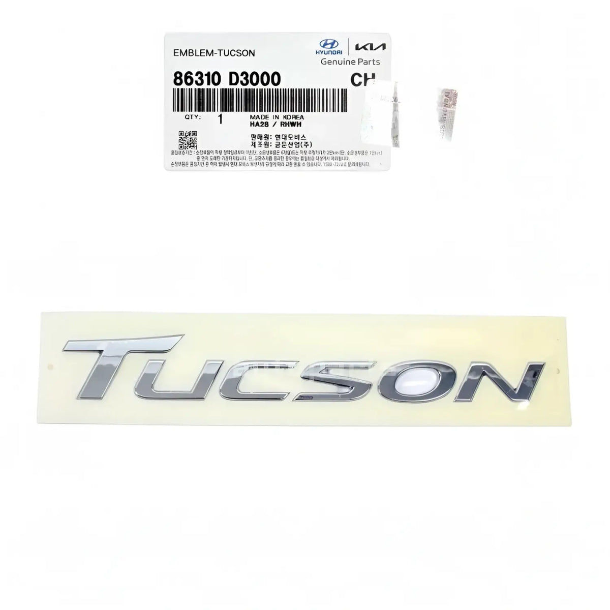 Genuine 86310D3000 Rear Trunk Lid Emblem Nameplate For Hyundai Tucson 2016-2018