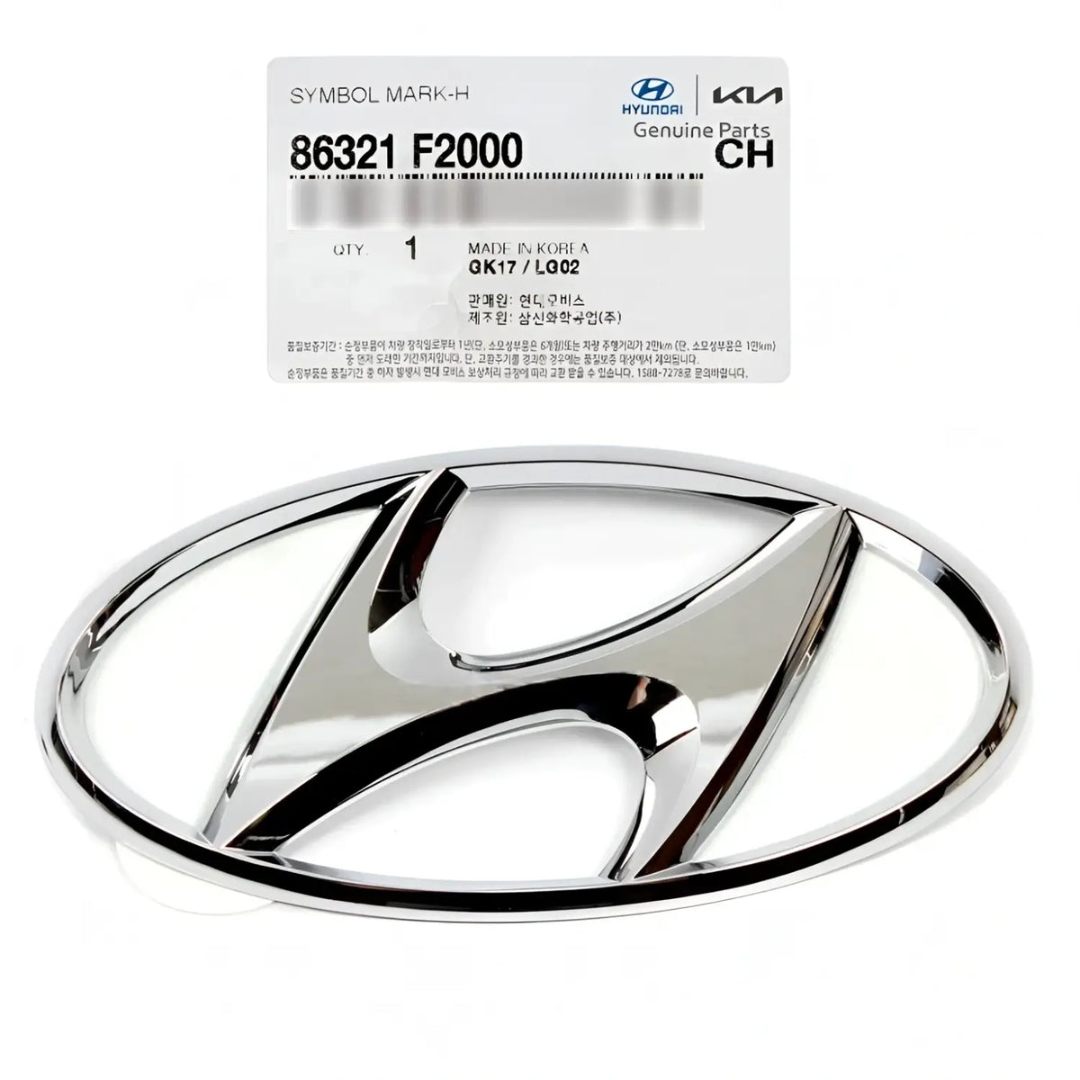 Genuine 86321F2000 REAR Trunk Emblem Mark "H" For Hyundai Elantra Sadan 2017-2018