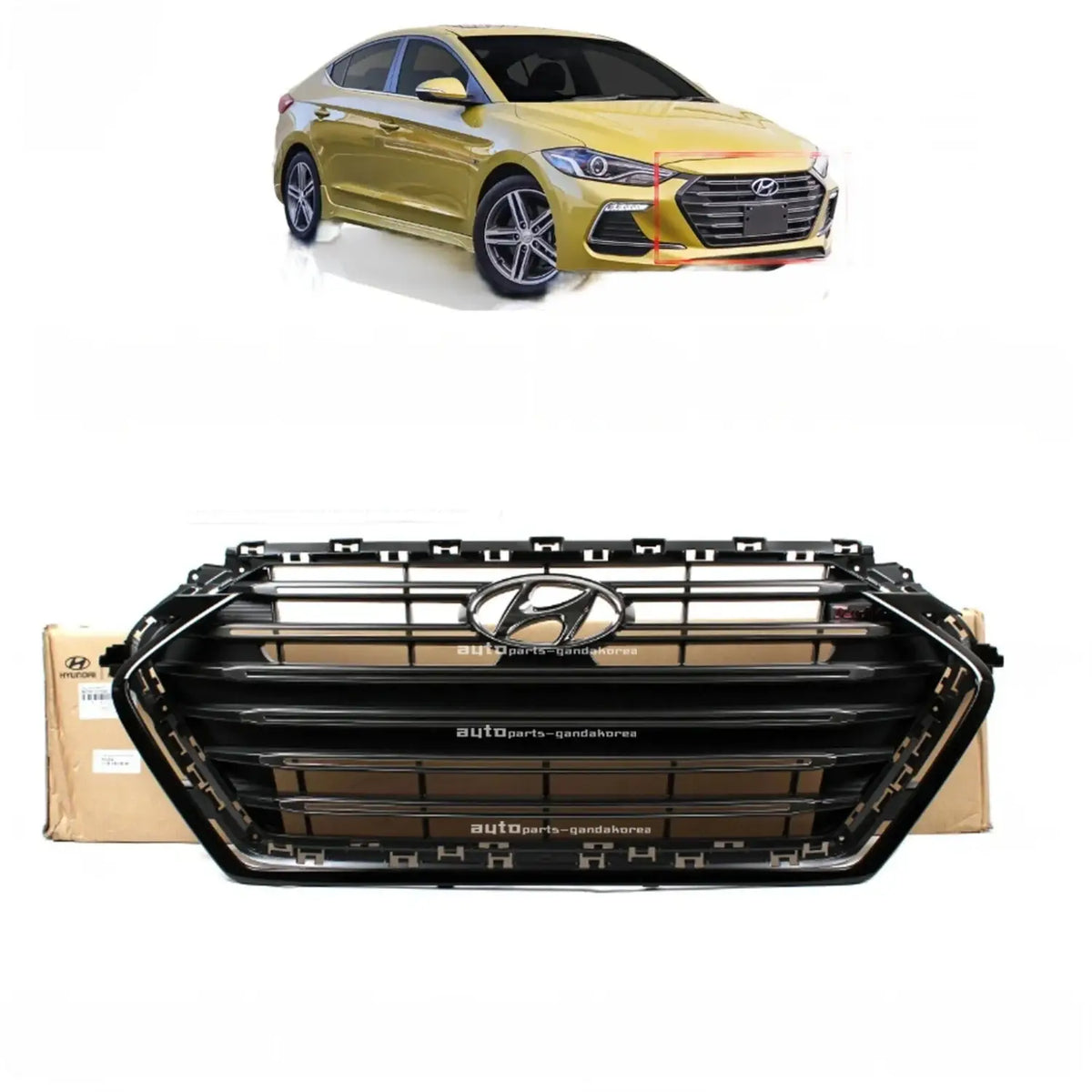 Genuine 86350F2500 Radiator Grille with O Molding For Hyundai Elantra 1.6L 2017-2018
