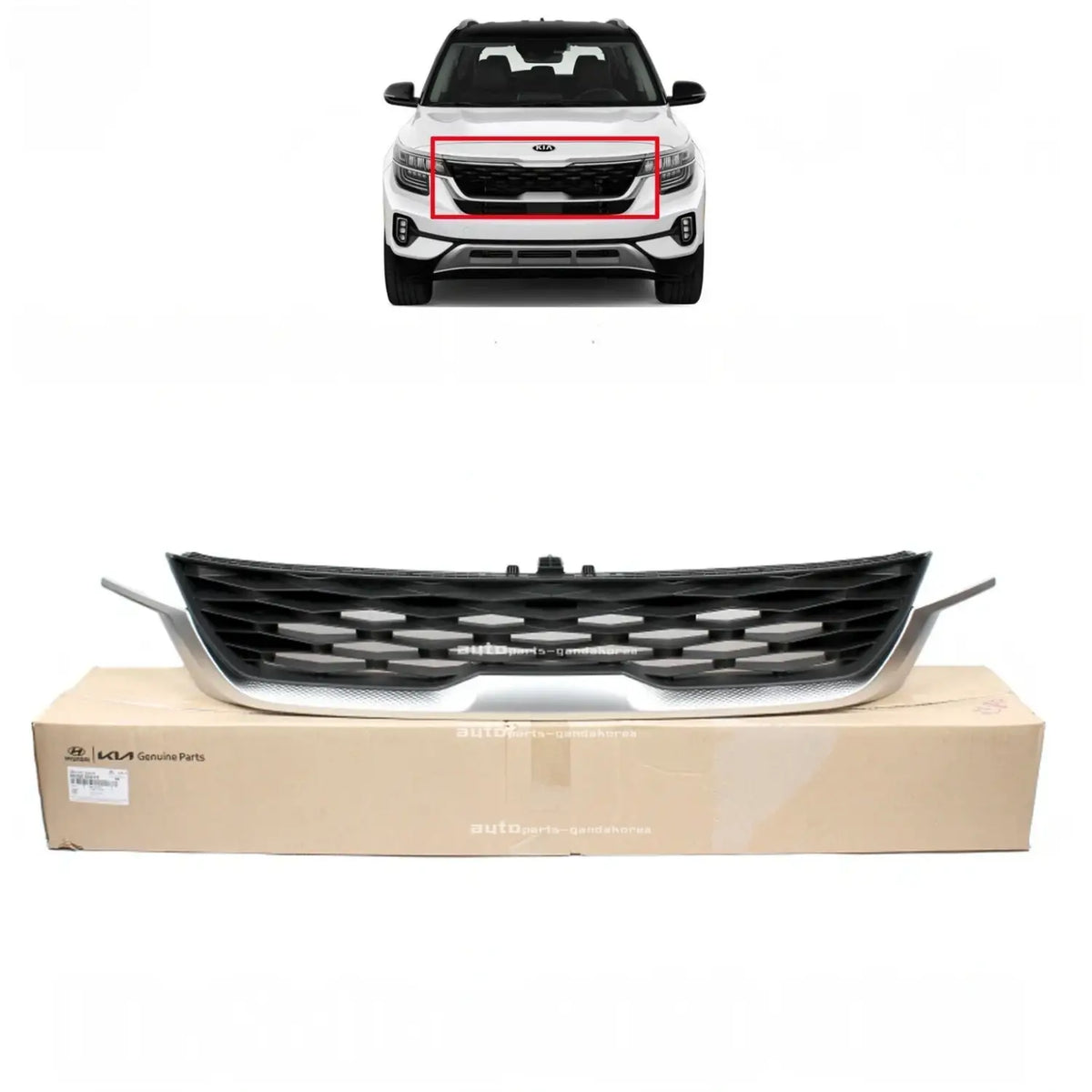 Genuine 86350Q5010 Front Radiator Grille Black For Kia Seltos 2020-2022