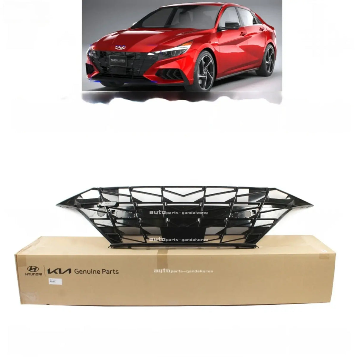 Genuine 86351AA810 Radiator Grille Black For Hyundai Elantra N Line 2021-2023