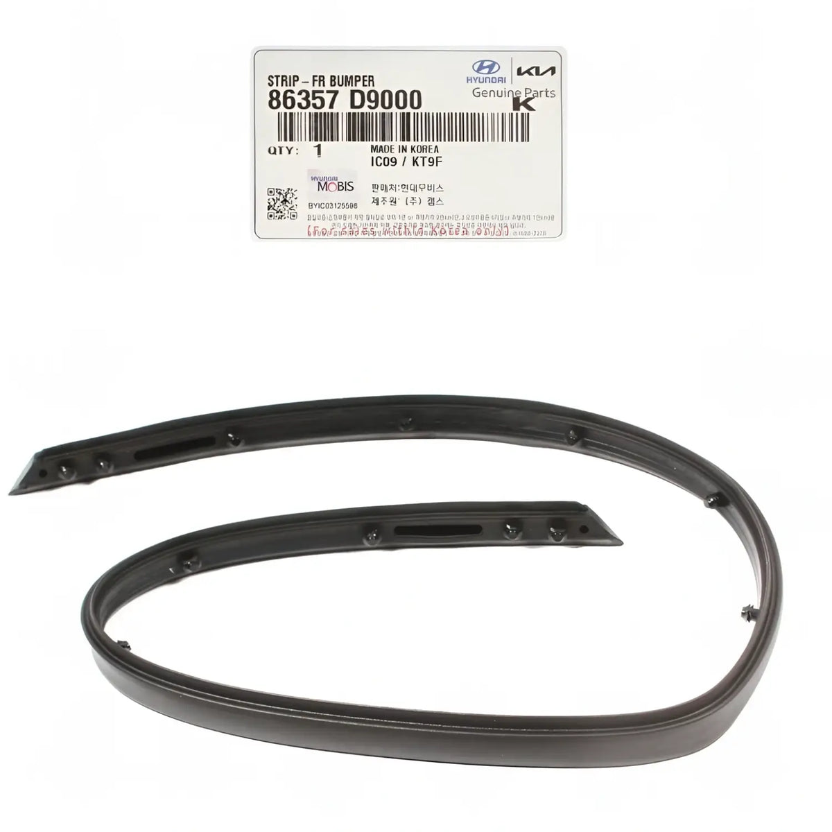 Genuine 86357D9000 Front Bumper Hood Rubber Seal Strip For Kia Sportage 2017-2022