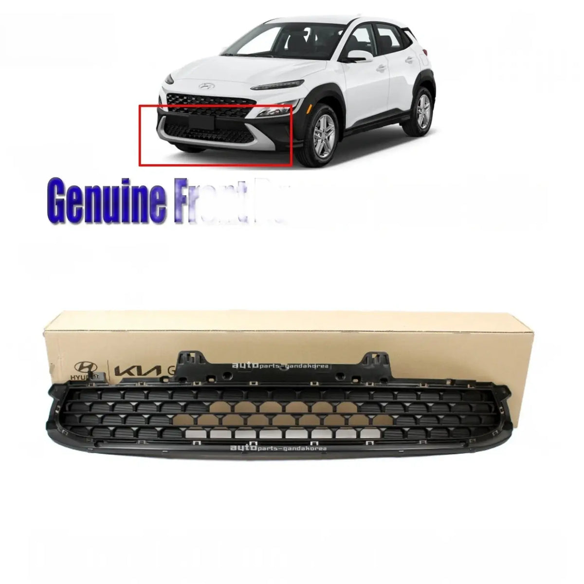 Genuine 86560J9CA0 Front Bumper Lower Grille For Hyundai Kona SE / SEL 2022-2023