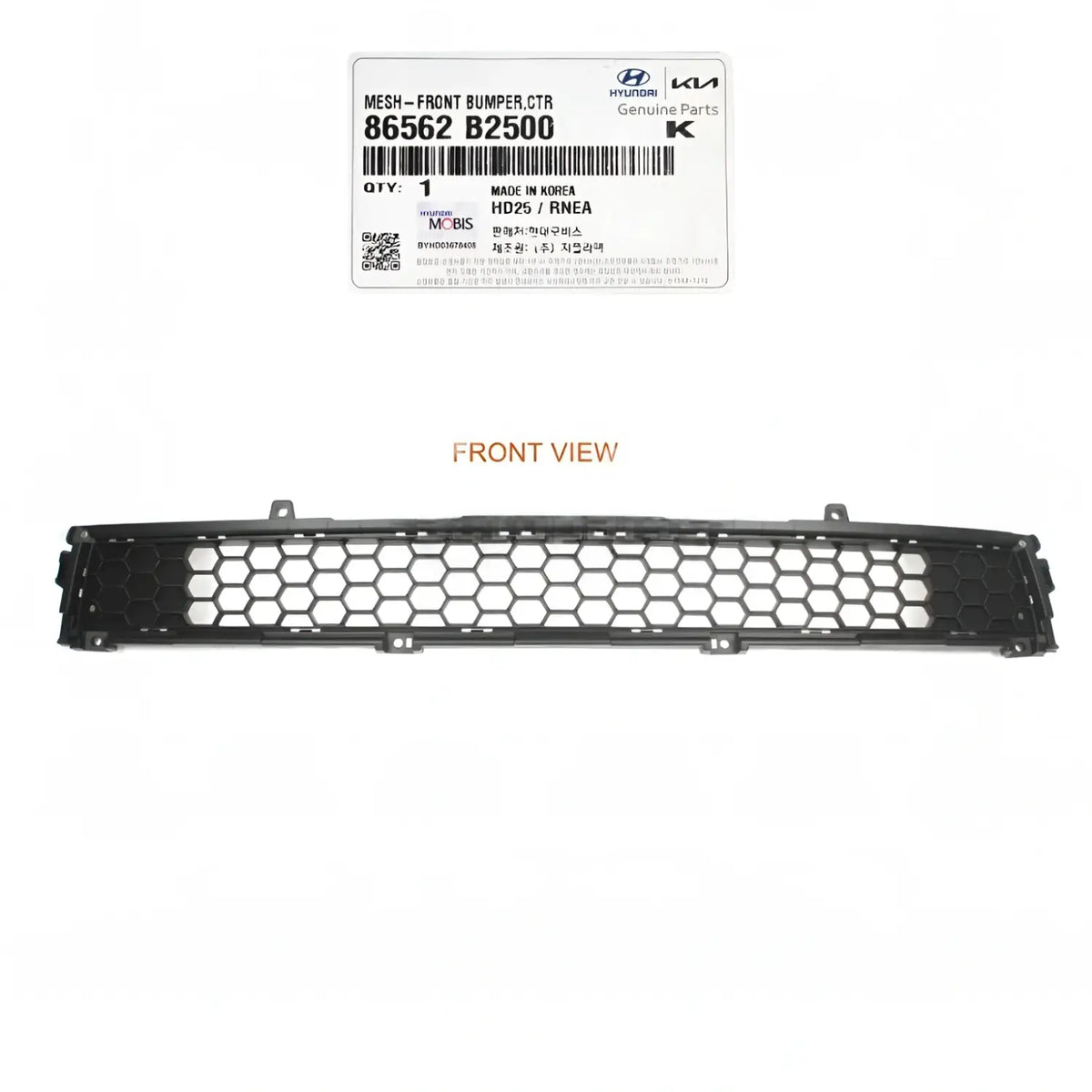 Genuine 86562B2500 Front Bumper Lower Grille Mesh For Kia Soul 2017-2019