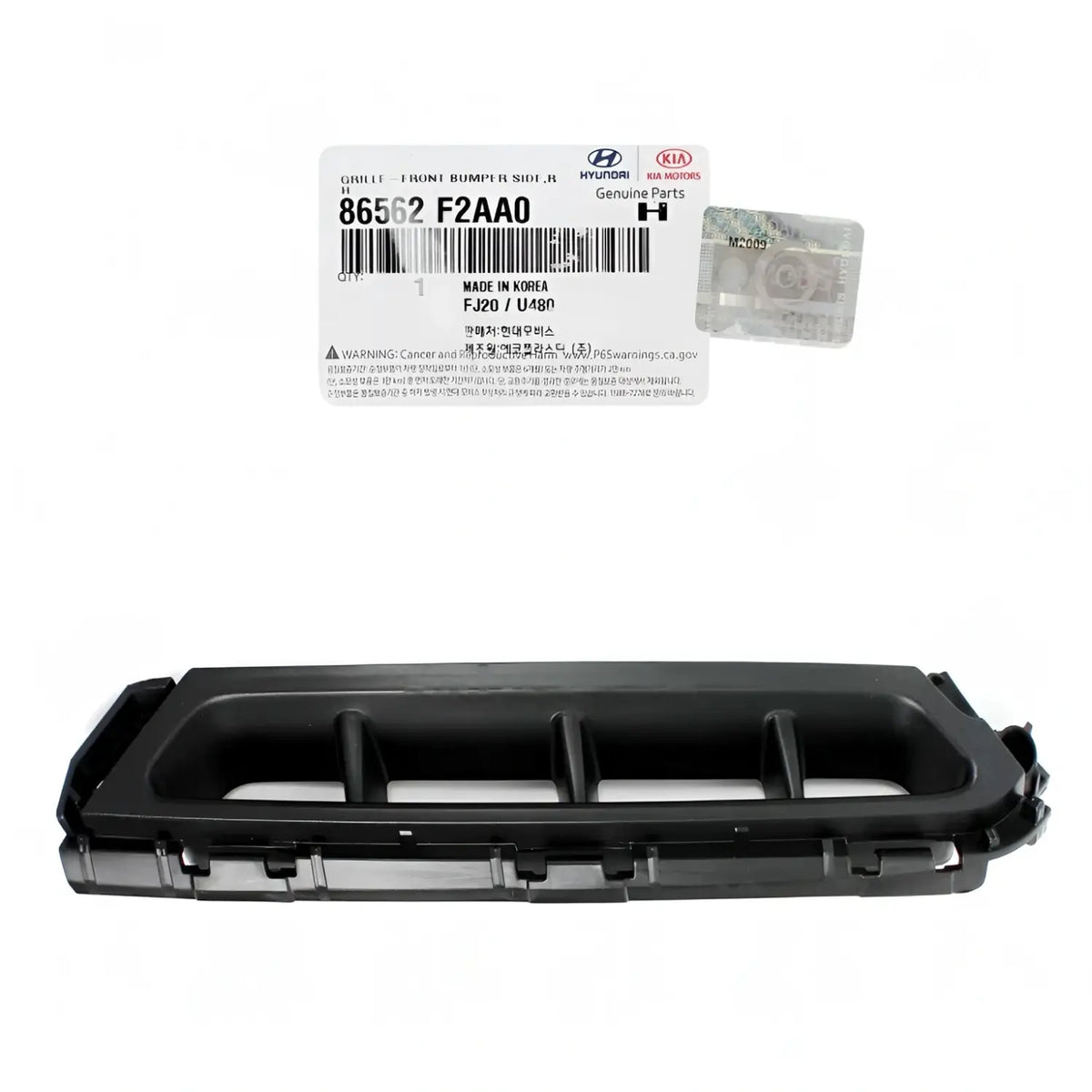 Genuine 86562F2AA0 Front Bumper Air Grille Curtain Right For Elantra Sedan 19-20