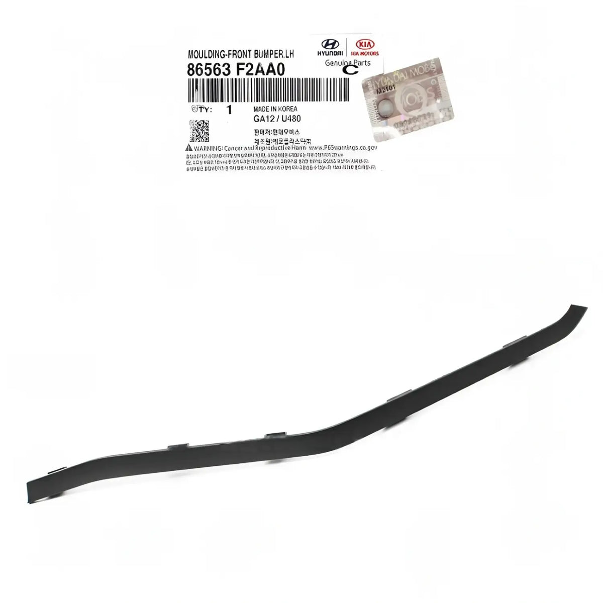 Genuine 86563F2AA0 Front Bumper Lower Molding Left For Hyundai Elantra 2019-2020