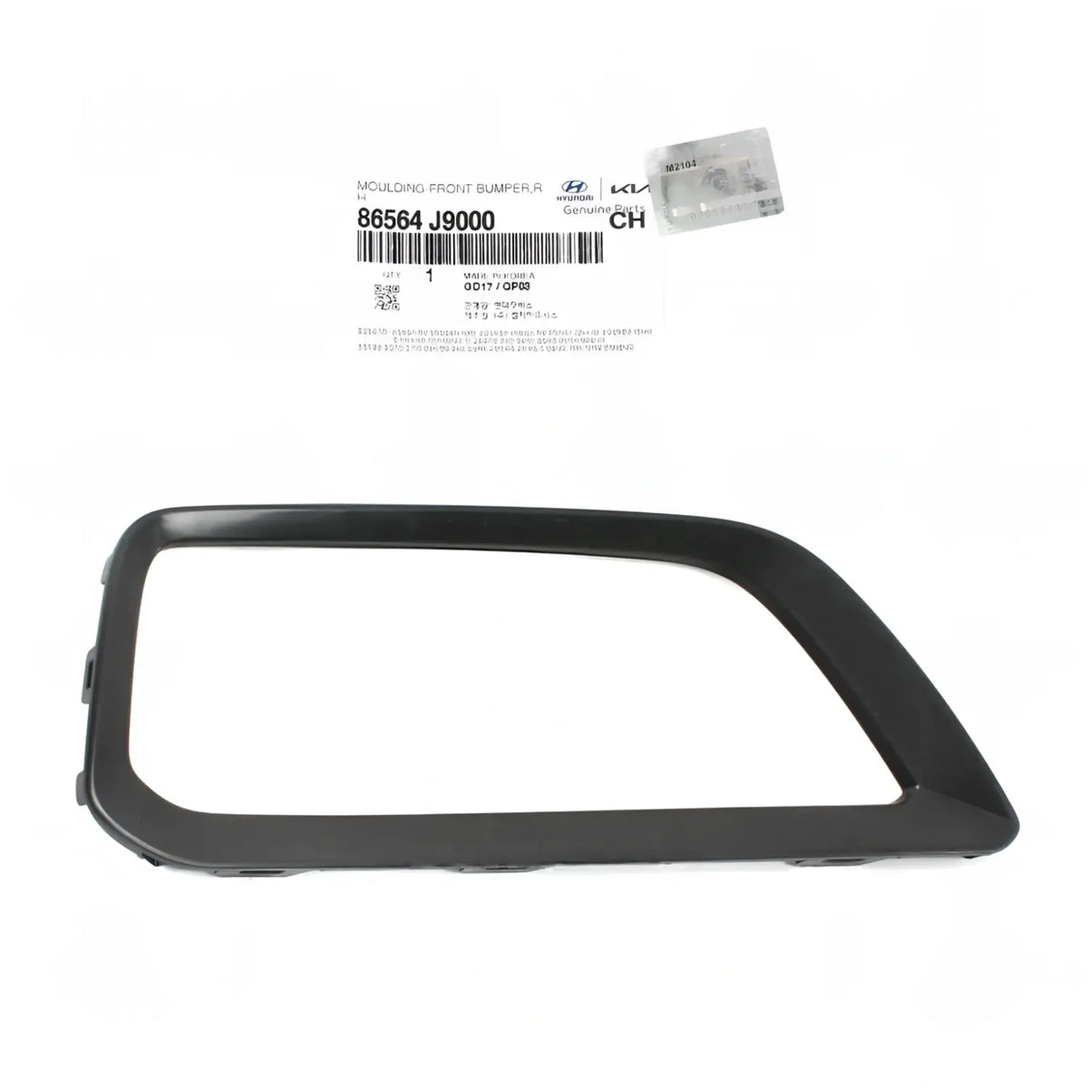 Genuine 86564J9000 Front Bumper Lamp Molding Passenger For Hyundai Kona 2018-2021