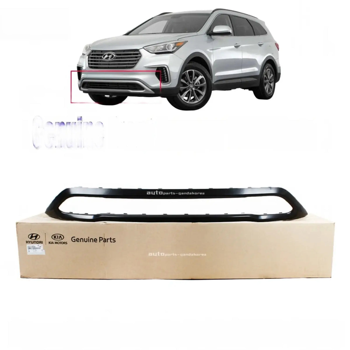 Genuine 86565B8AA0 Front Bumper Skid Plate For Hyundai Santa Fe 3.3L 2017-2019