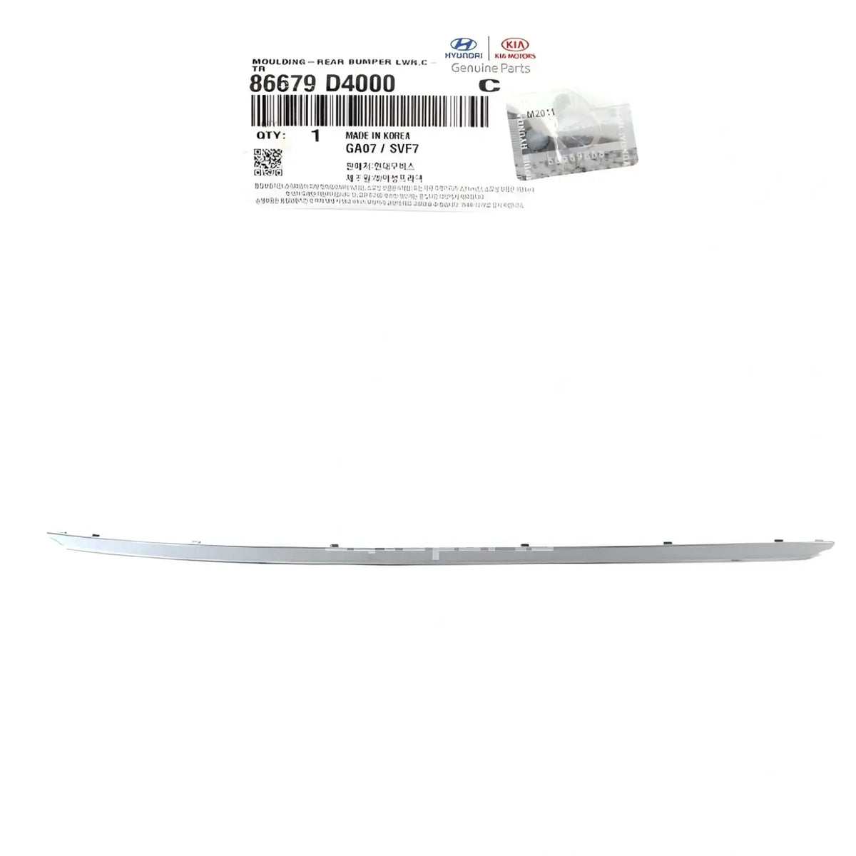 Genuine 86679D4000 Rear Bumper Center Molding For Kia Optima EX LX S 2016-2018