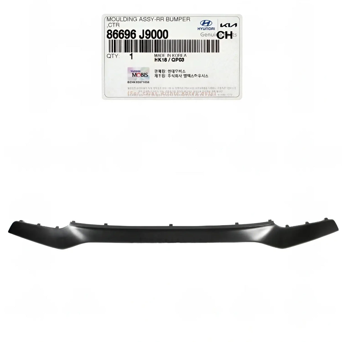 Genuine 86696J9000 Rear Bumper Center Molding For Hyundai Kona 2018-2021