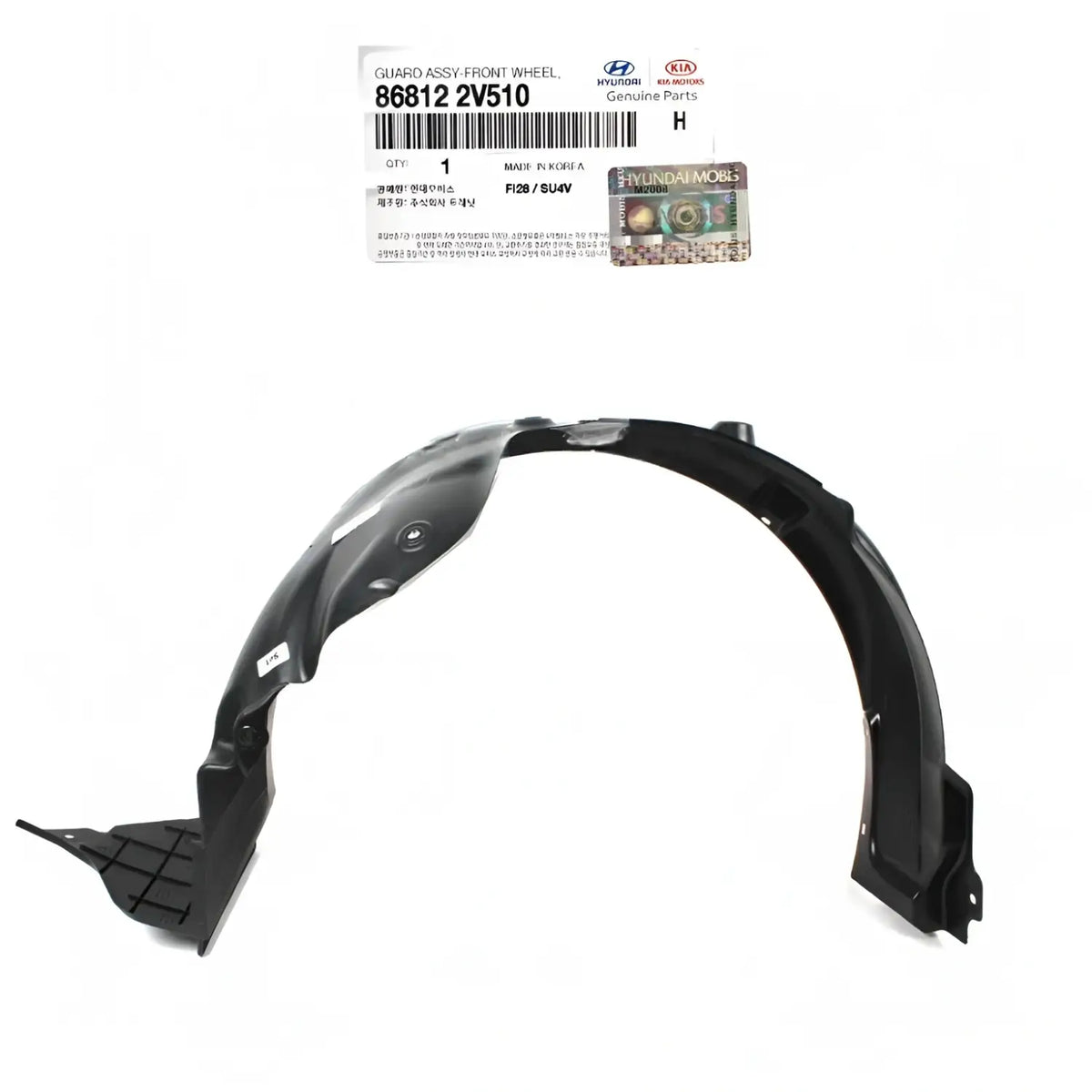 Genuine 868122V510 Front Fender Liner Right RH For Hyundai Veloster Turbo 13-17