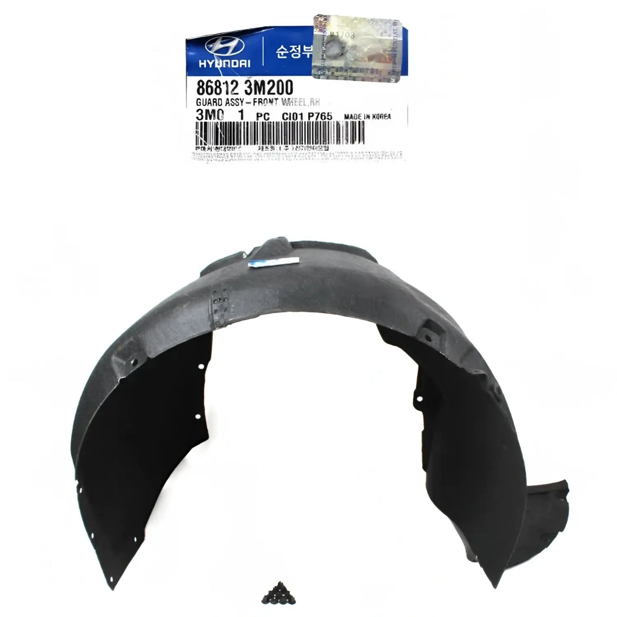 Genuine 868123M200 Front Fender Liner Right RH For Hyundai Genesis 2009-2014