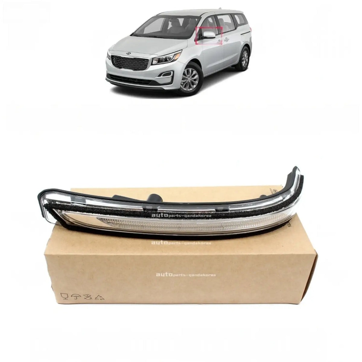 Genuine 87613A9000 View Mirror LED Signal Lamp Left LH For Kia Sedona 2015-2021