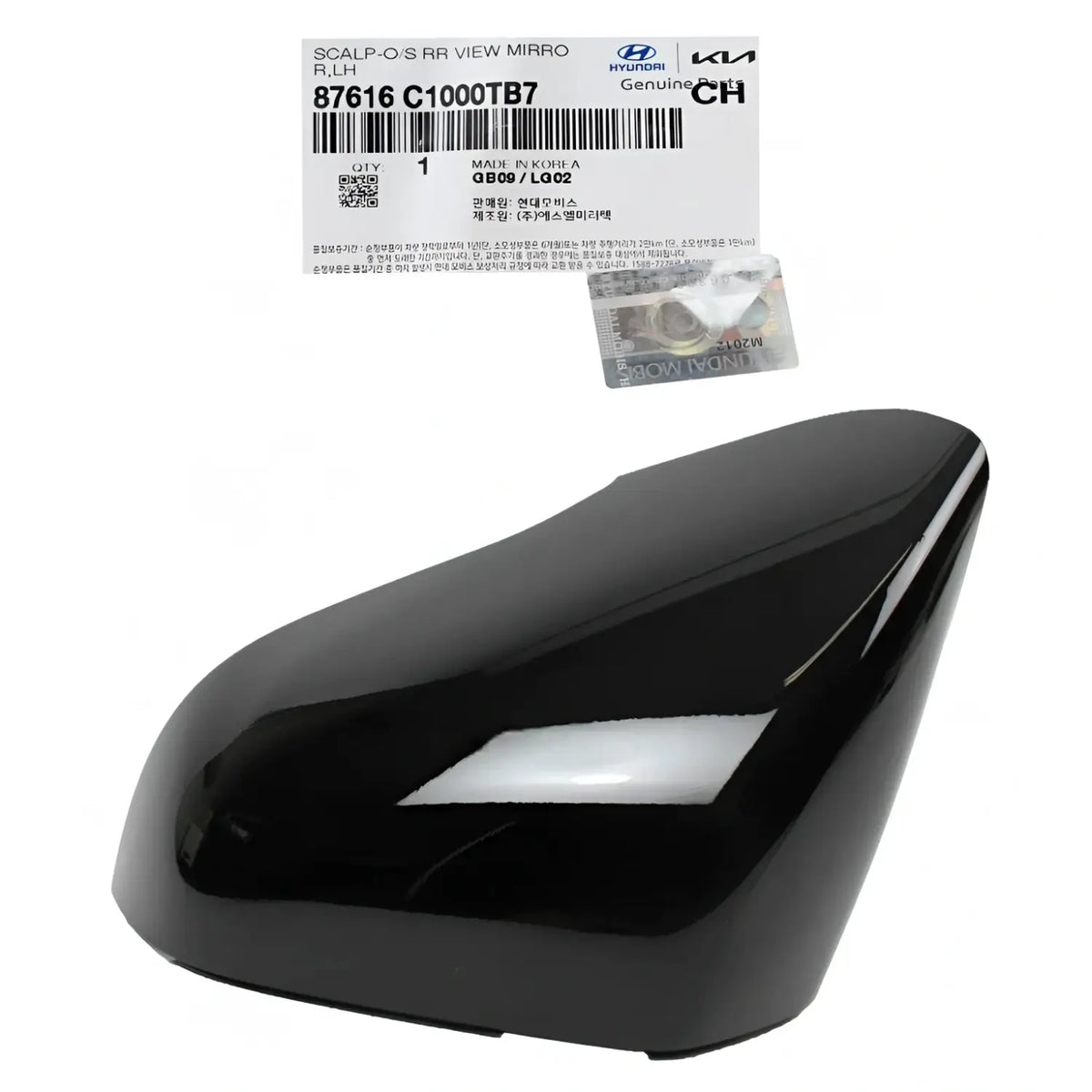 Genuine 87616C1000TB7 Side Mirror Cover Black Left For Sonata HYBRID 2016-2019