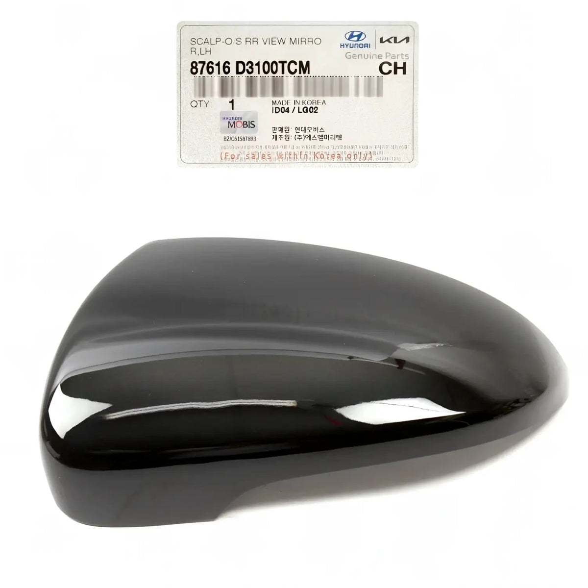 Genuine 87616D3100TCM Side Mirror Cover Left Driver For Hyundai Tucson 2016-2021
