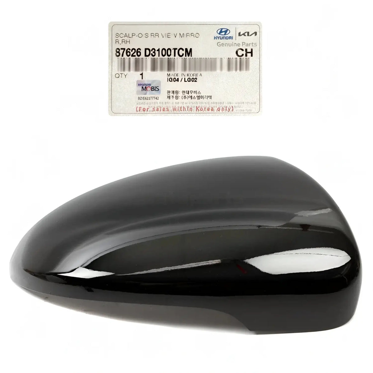 Genuine 87626D3100TCM Side Mirror Cover Right RH For Hyundai Tucson 2016-2021