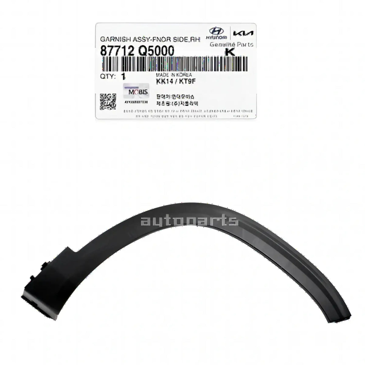 Genuine 87712Q5000 Front Fender Wheel Molding Right RH For Kia Seltos 2020-2022
